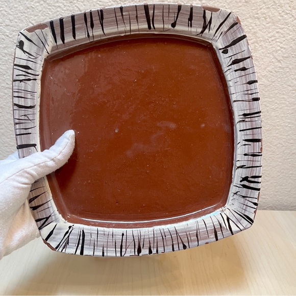 Plate: TerraCotta w/slips & glaze Handmade by Ceramic Artist Potter. Sweet! - Picture 6 of 8